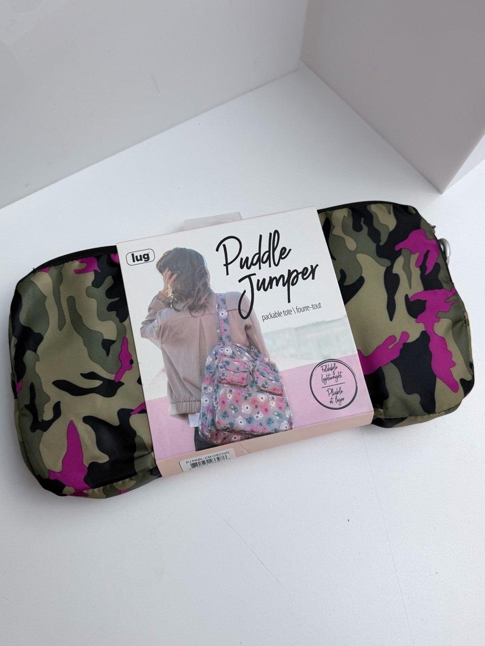 NWT LUG Puddle Jumper Packable Backpack in Camo Orchid